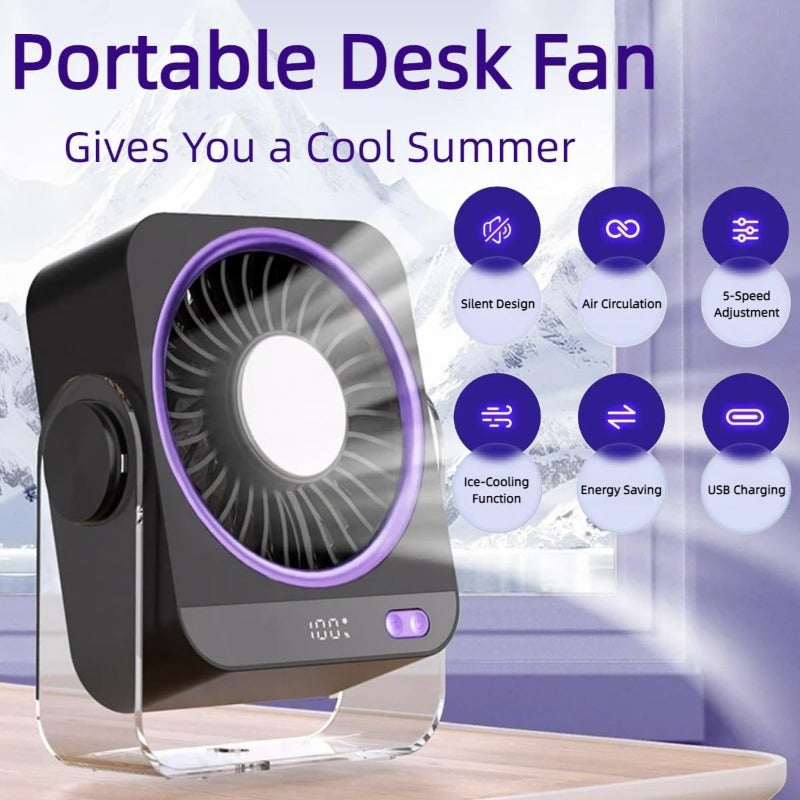 Ventilateur de Bureau Rechargeable USB